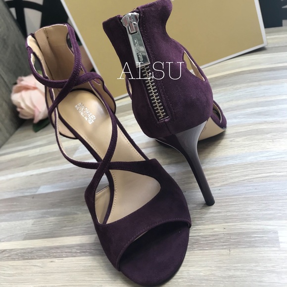 Michael Kors Chantelle Sandal Suede Damson W - Picture 7 of 7